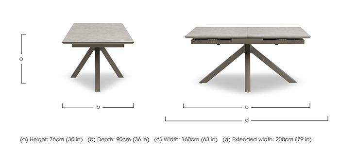 Matera Pop Up Extending Dining Table with Star Base in  on Furniture Village