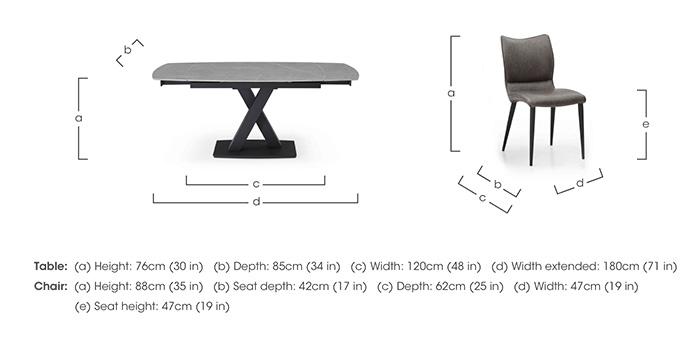 Murcia Extending Dining Table with 4 Dining Chairs in  on Furniture Village
