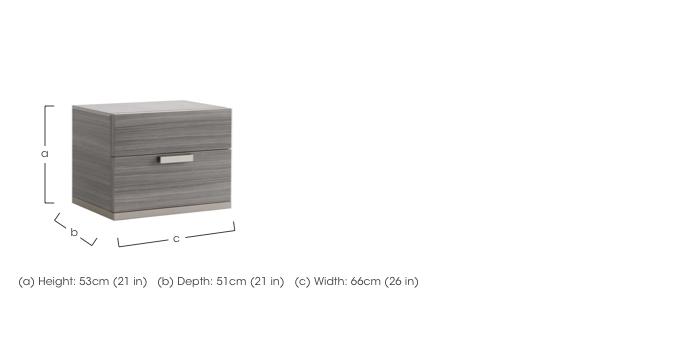 Movado 2 Drawer Narrow Bedside Cabinet in  on Furniture Village