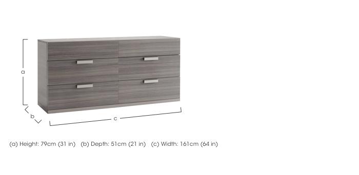 Movado 6 Drawer Chest in  on Furniture Village
