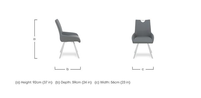 Nadal Set of 4 Swivel Dining Arm Chairs in  on Furniture Village