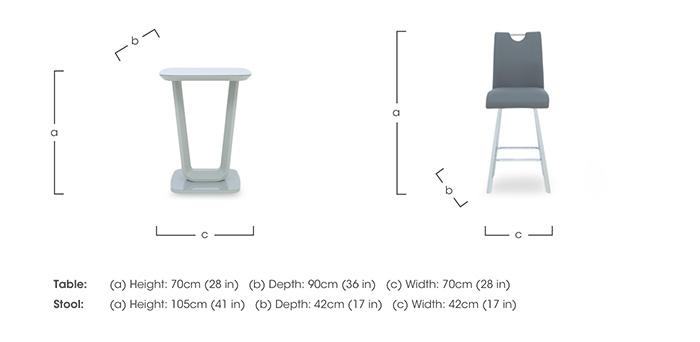 Nadal Bar Table and 2 Swivel Bar Stools in  on Furniture Village