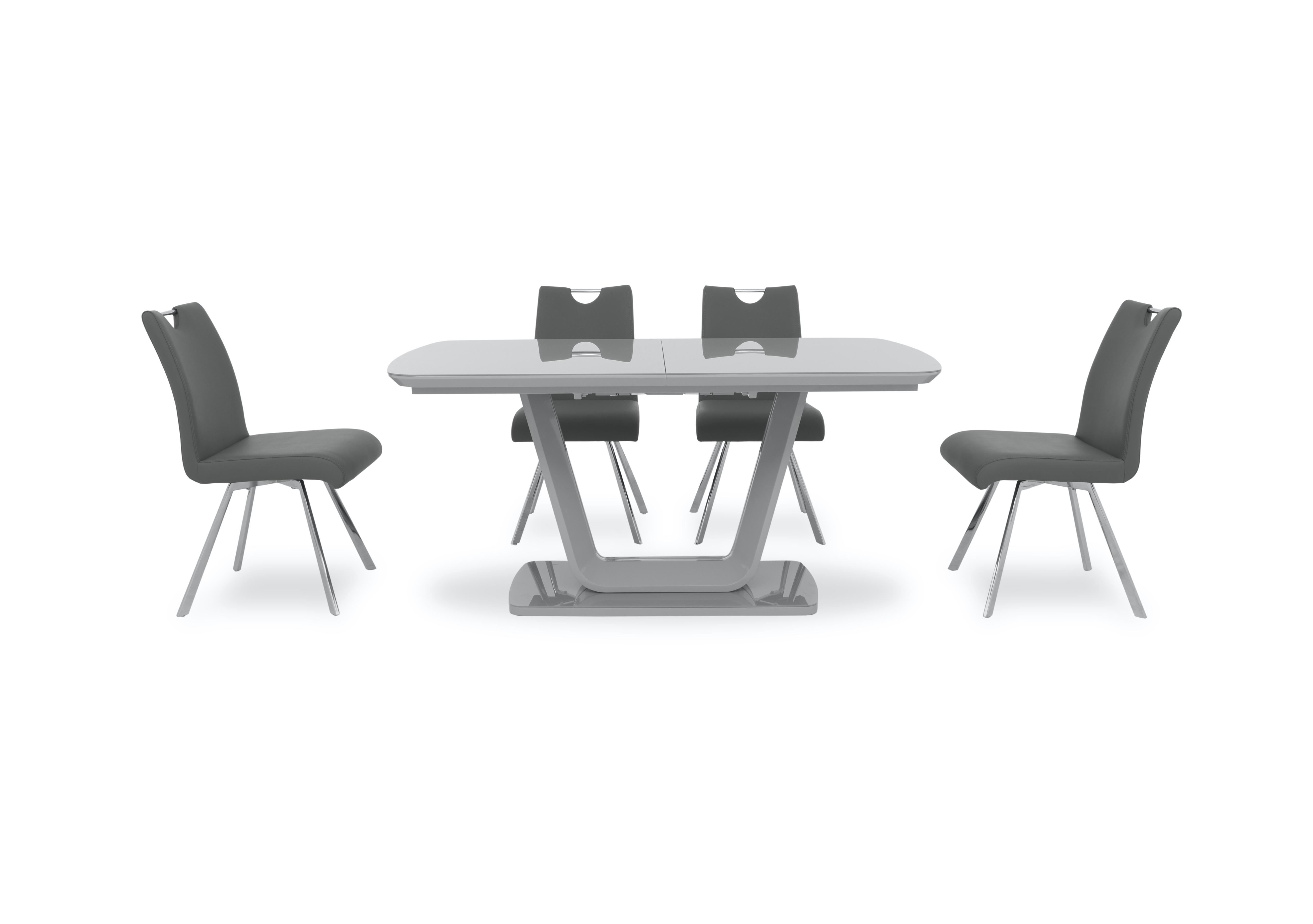 Nadal Extending Dining Table and 4 Swivel Dining Chairs in  on Furniture Village