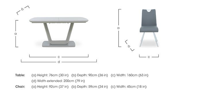 Nadal Extending Dining Table and 4 Swivel Dining Chairs in  on Furniture Village