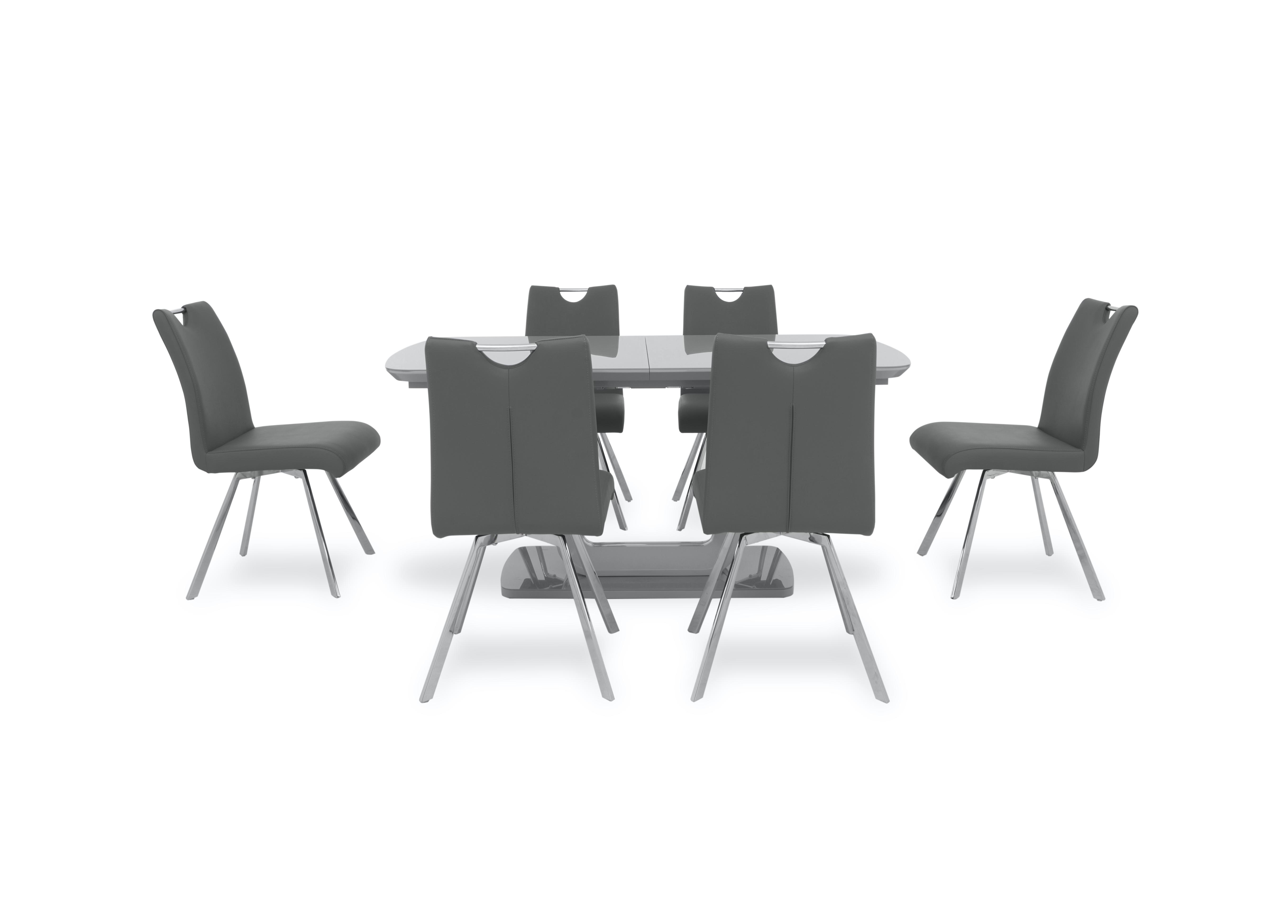 Nadal Extending Dining Table and 6 Swivel Dining Chairs in  on Furniture Village