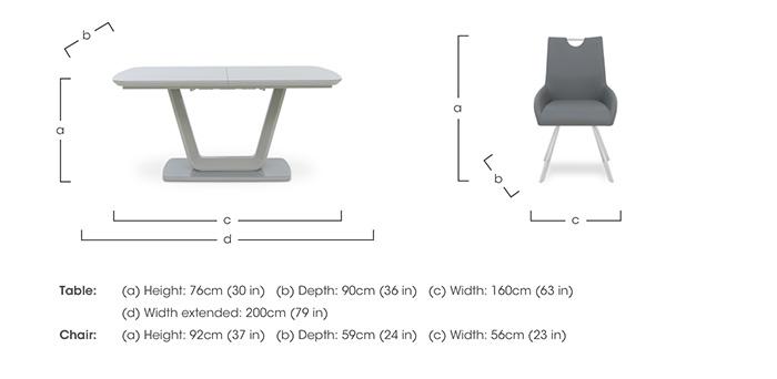 Nadal Extending Dining Table and 4 Swivel Dining Arm Chairs in  on Furniture Village