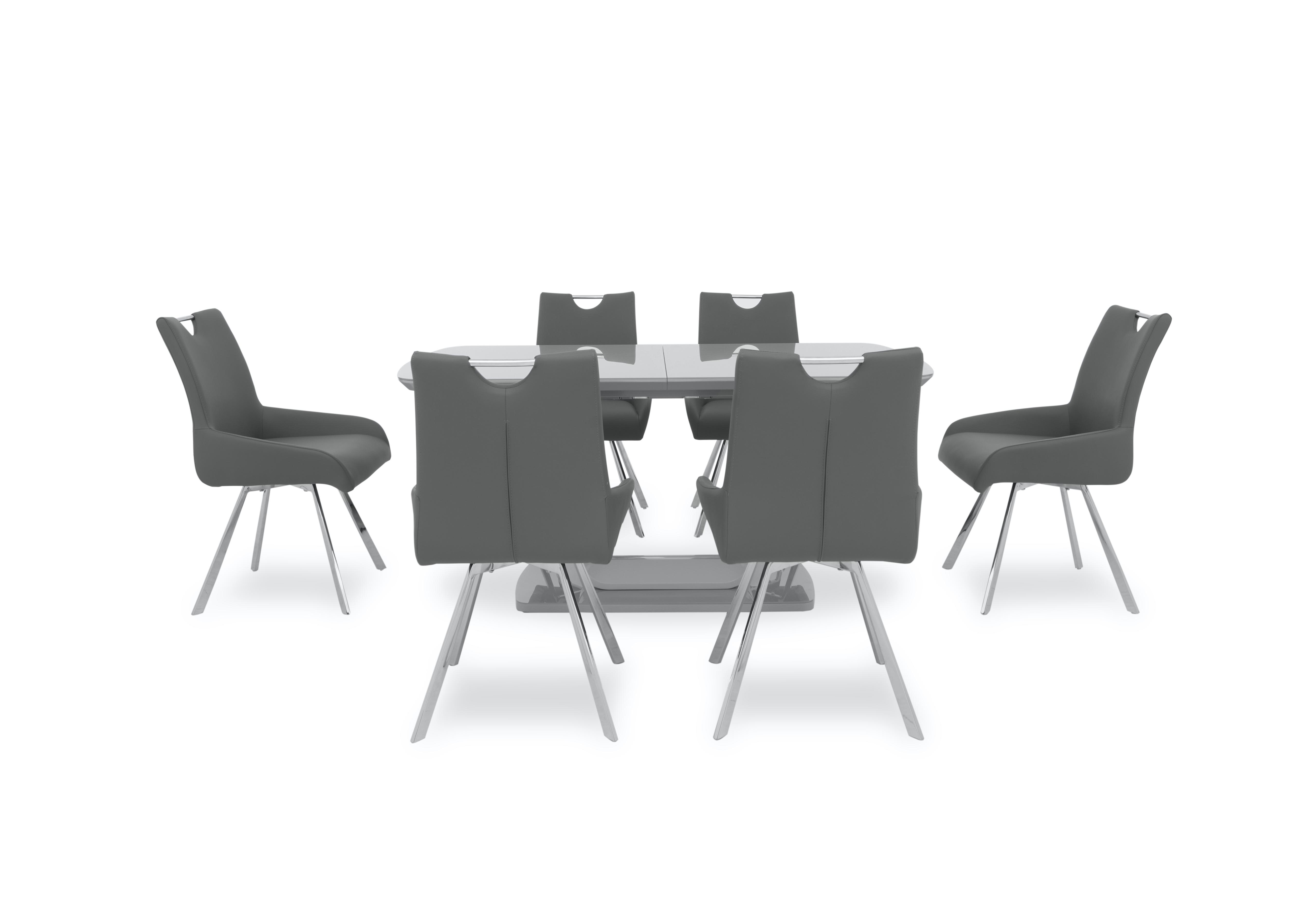 Nadal Extending Dining Table and 6 Swivel Dining Arm Chairs in  on Furniture Village