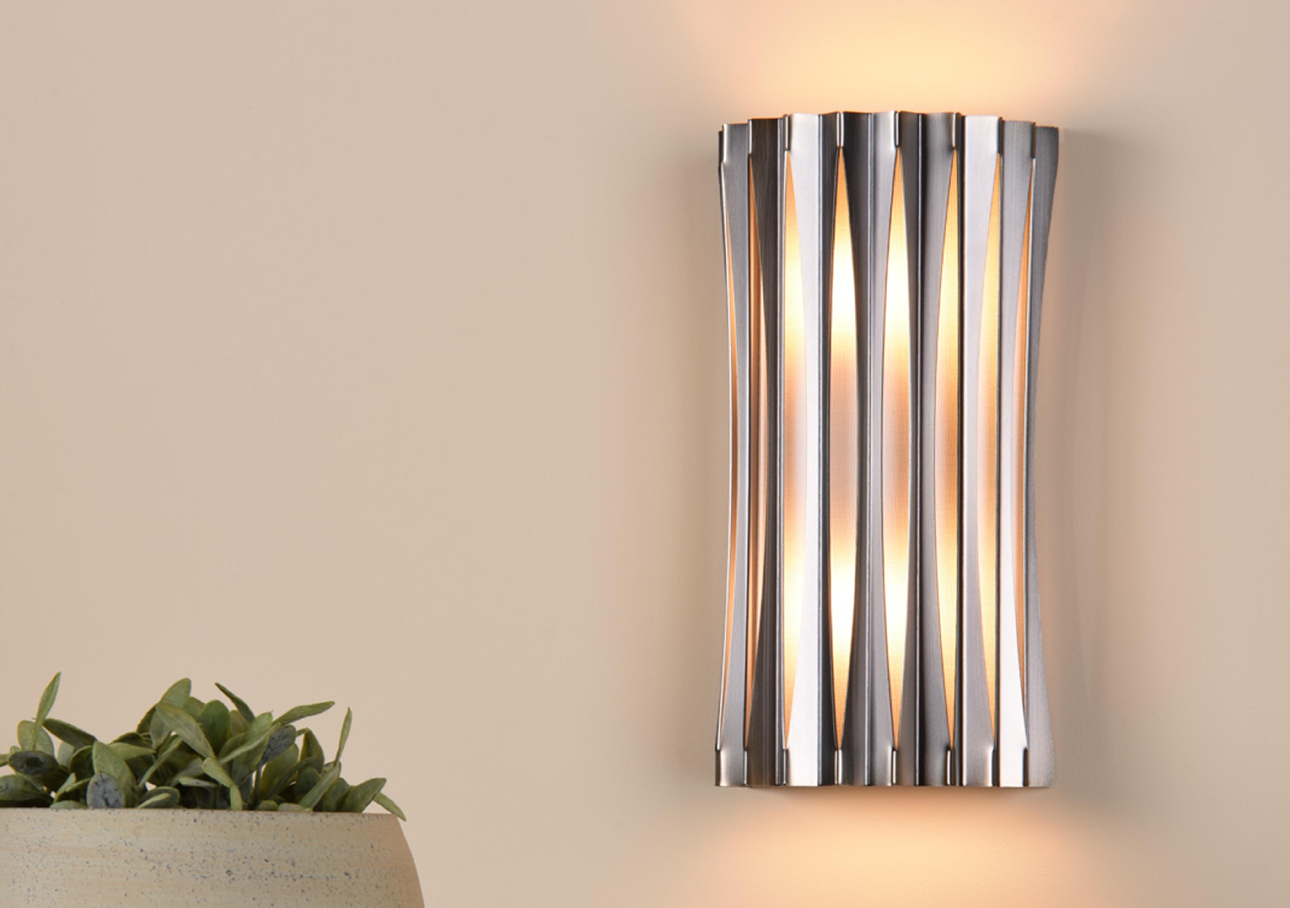 Nexa Metal 2 Light Wall Light in  on Furniture Village