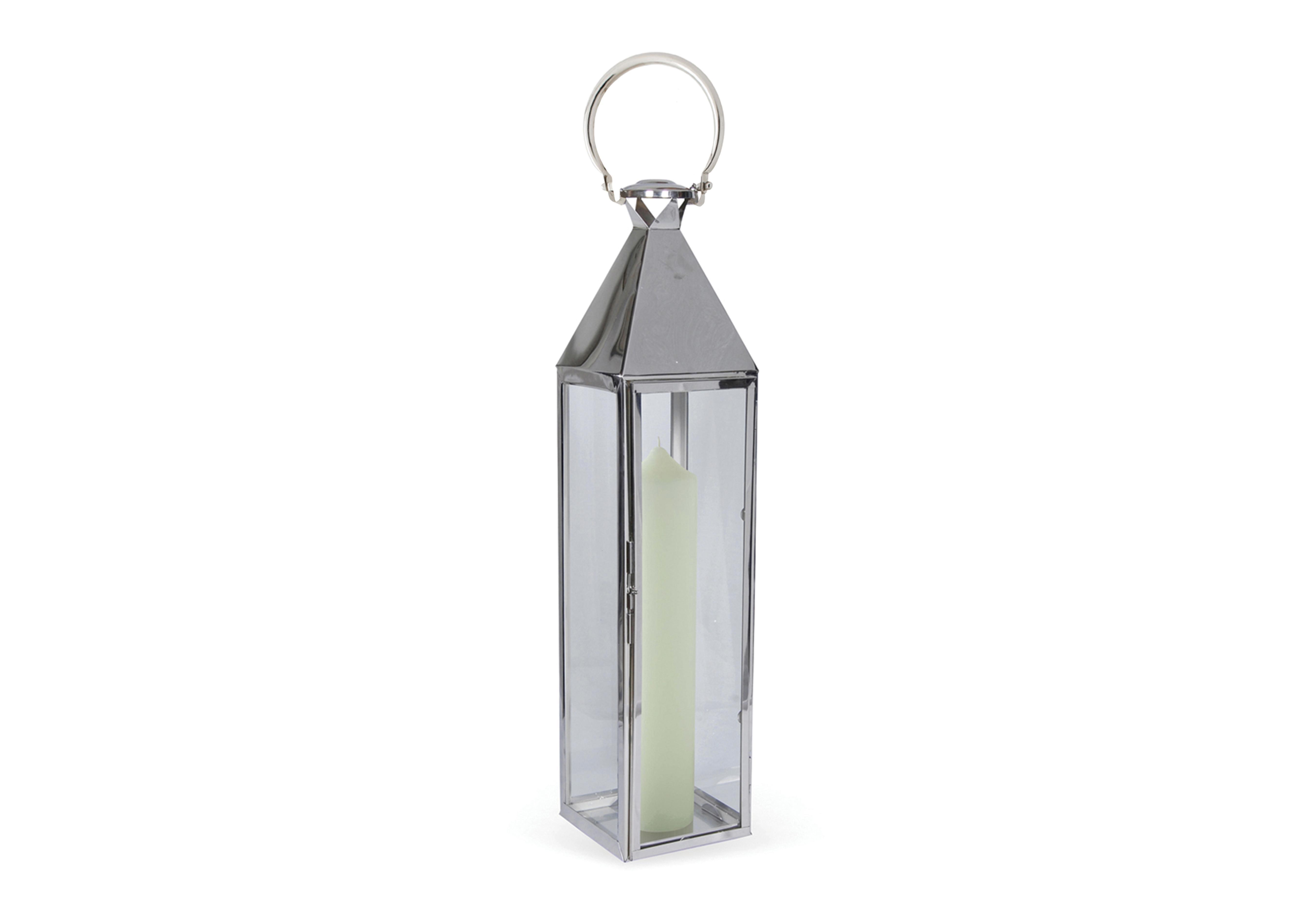 Stainless Steel Large Chelsea Lantern in  on Furniture Village