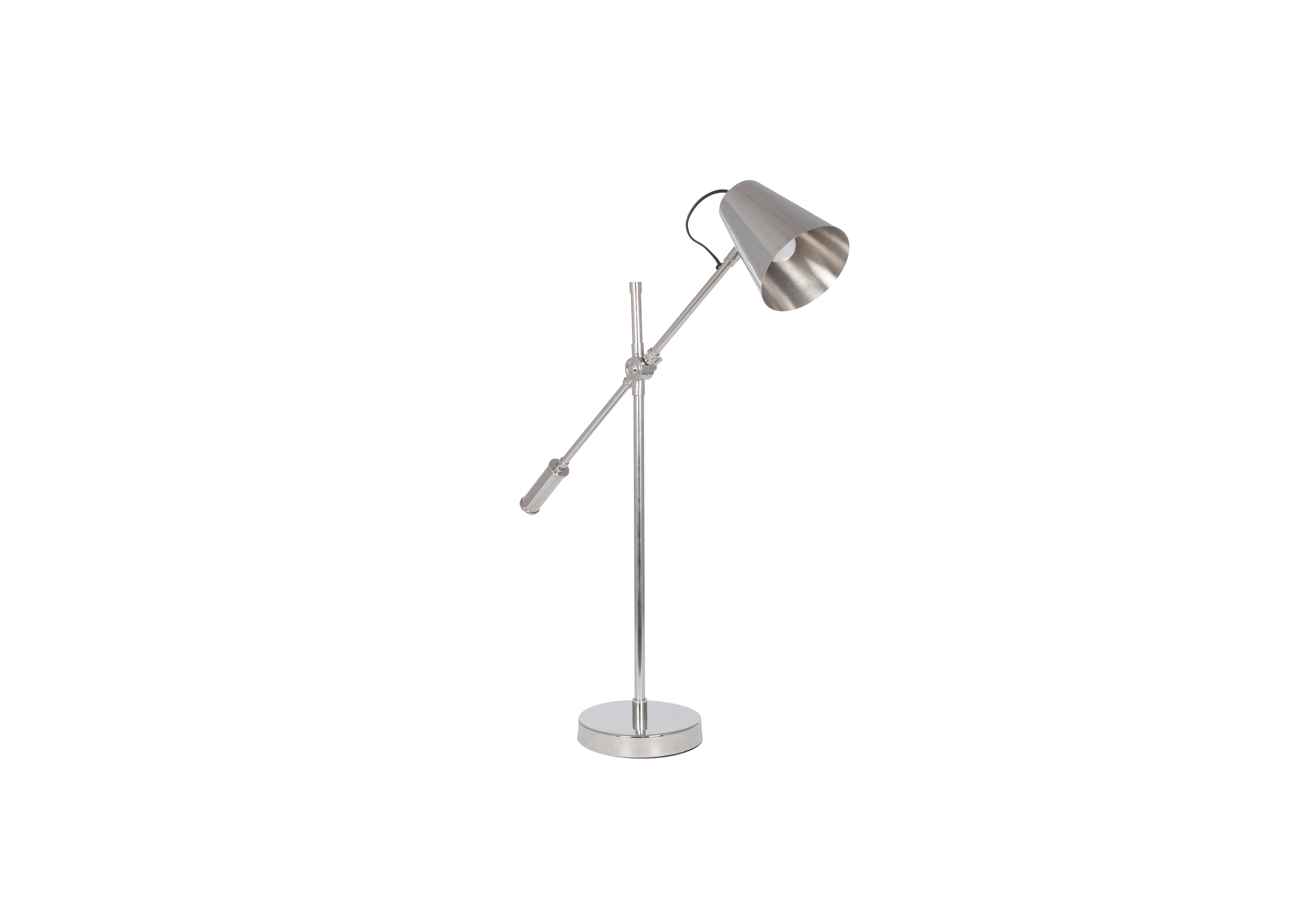 Nickel Task Table Lamp in  on Furniture Village