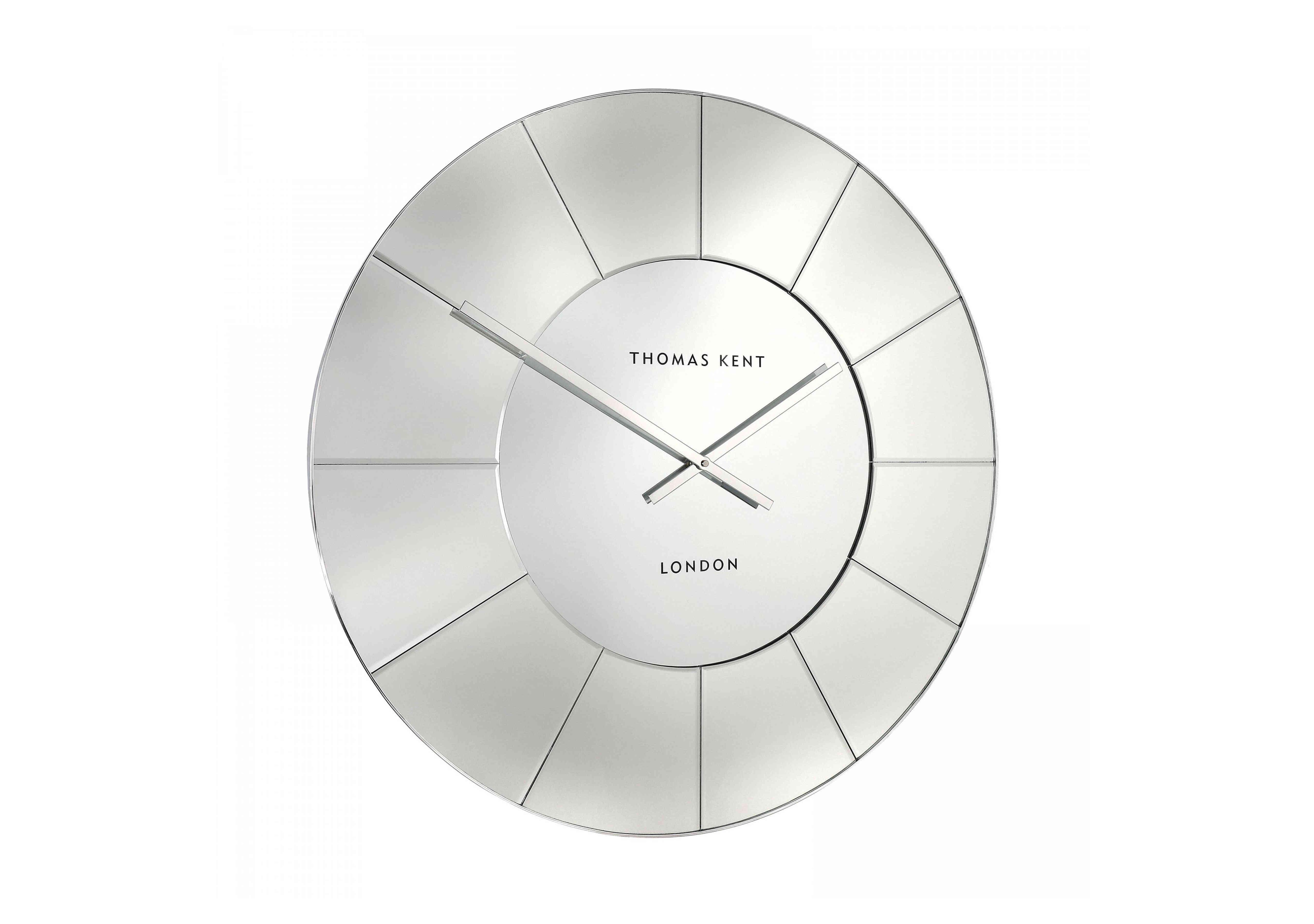 Nyla Mirrored Wall Clock in  on Furniture Village