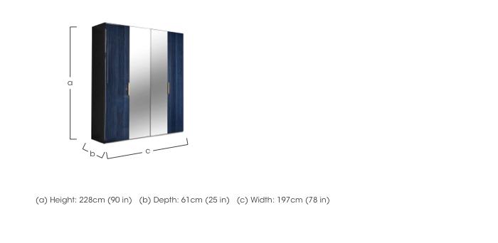 Oceanum 4 Door Wardrobe with Mirrors in  on Furniture Village