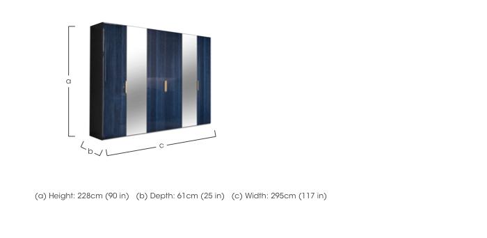 Oceanum 6 Door Wardrobe with Mirrors in  on Furniture Village