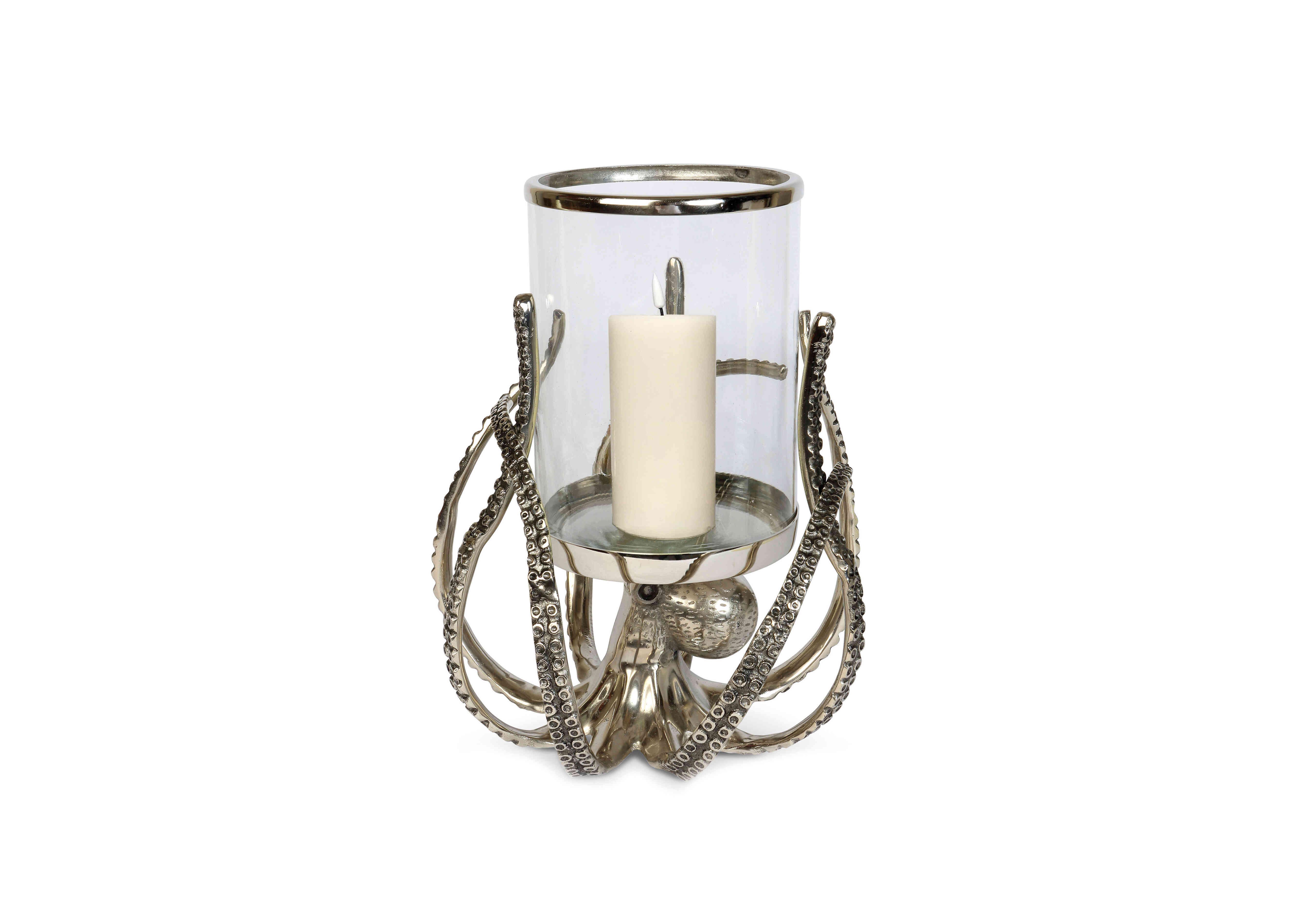 Octopus Hurricane Lantern with LED Candle in  on Furniture Village