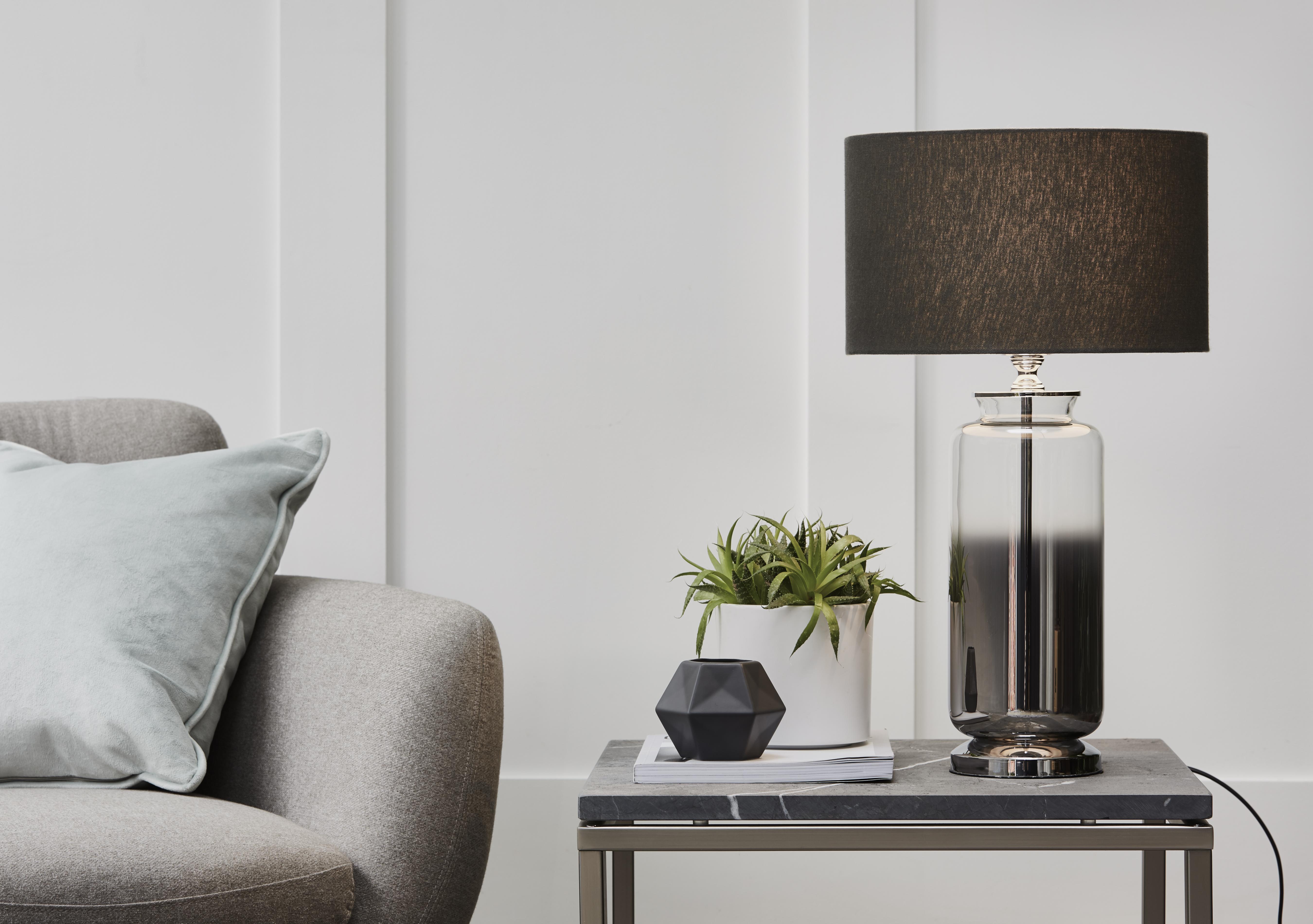 Grey Ombre Glass Table Lamp in  on Furniture Village