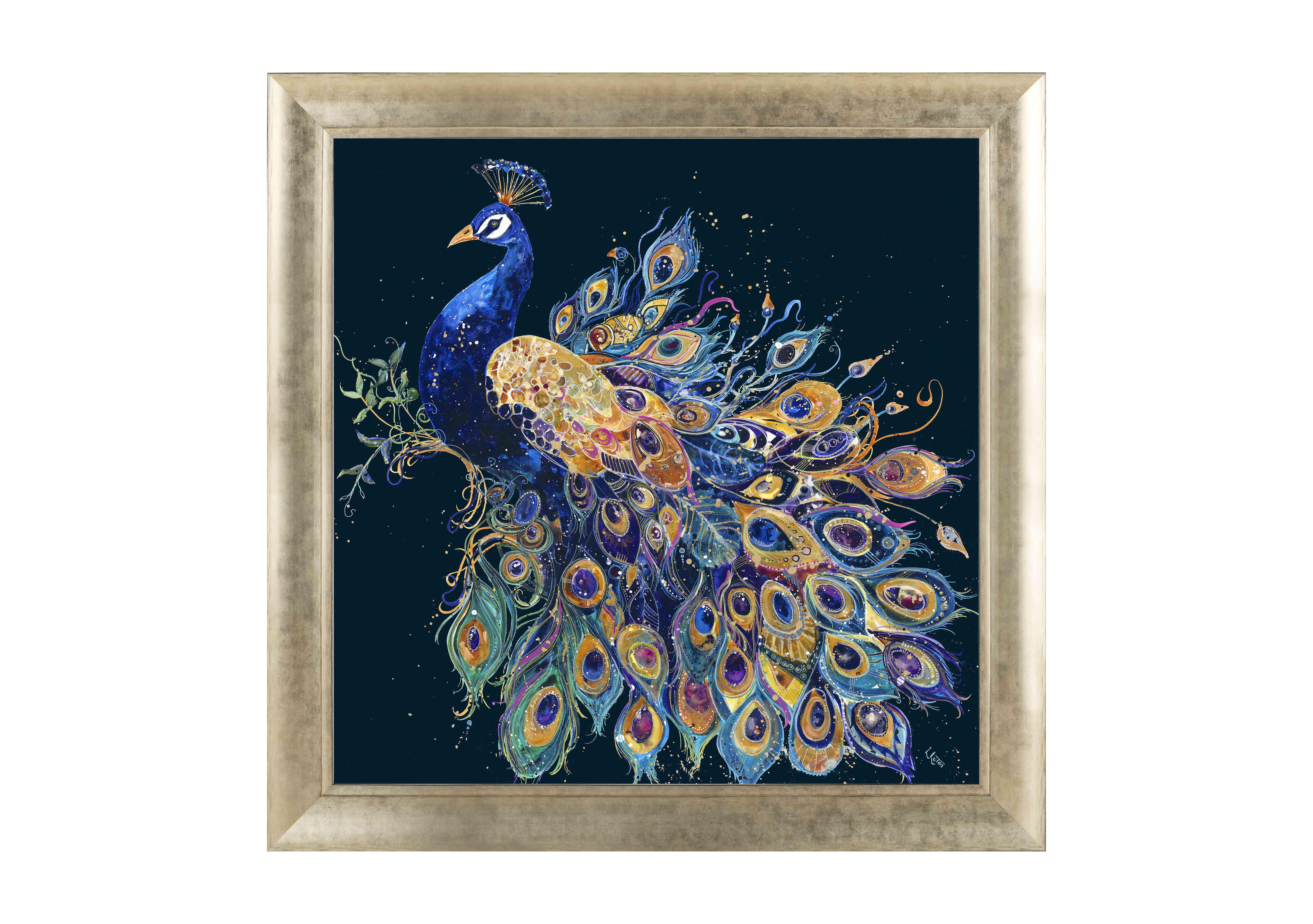 Opulent Peacock Framed Picture in  on Furniture Village