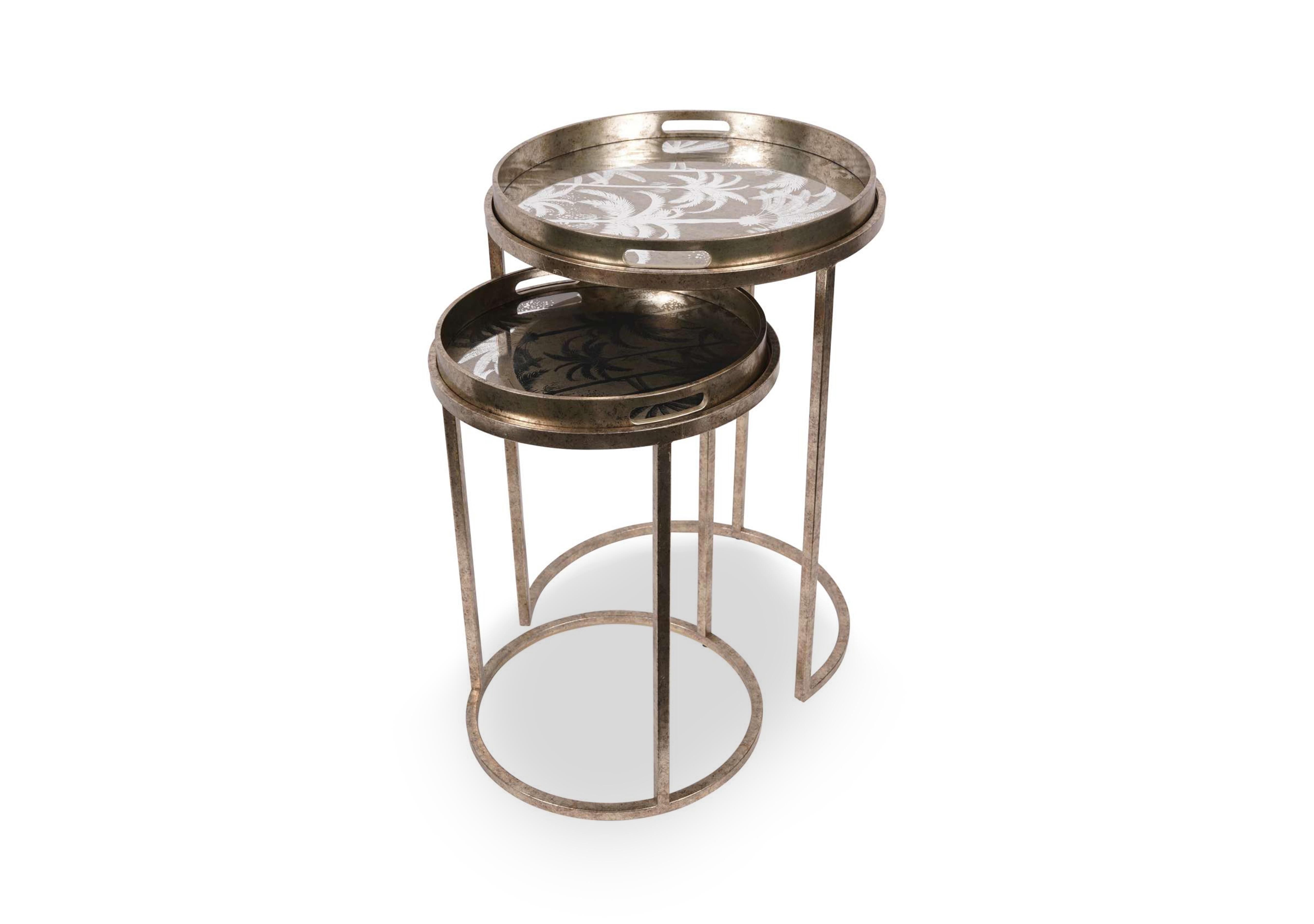 Palm Tree Set of 2 Side Tray Tables in  on Furniture Village