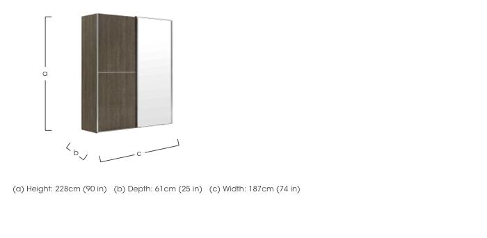 Palazzo 2 Door Sliding Wardrobe with Mirror in  on Furniture Village