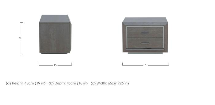 Palazzo 2 Drawer Bedside Cabinet in  on Furniture Village