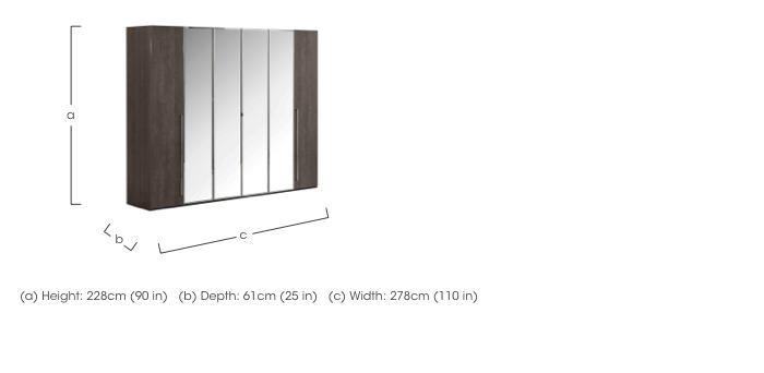 Palazzo 6 Door Wardrobe with 4 Mirrors in  on Furniture Village