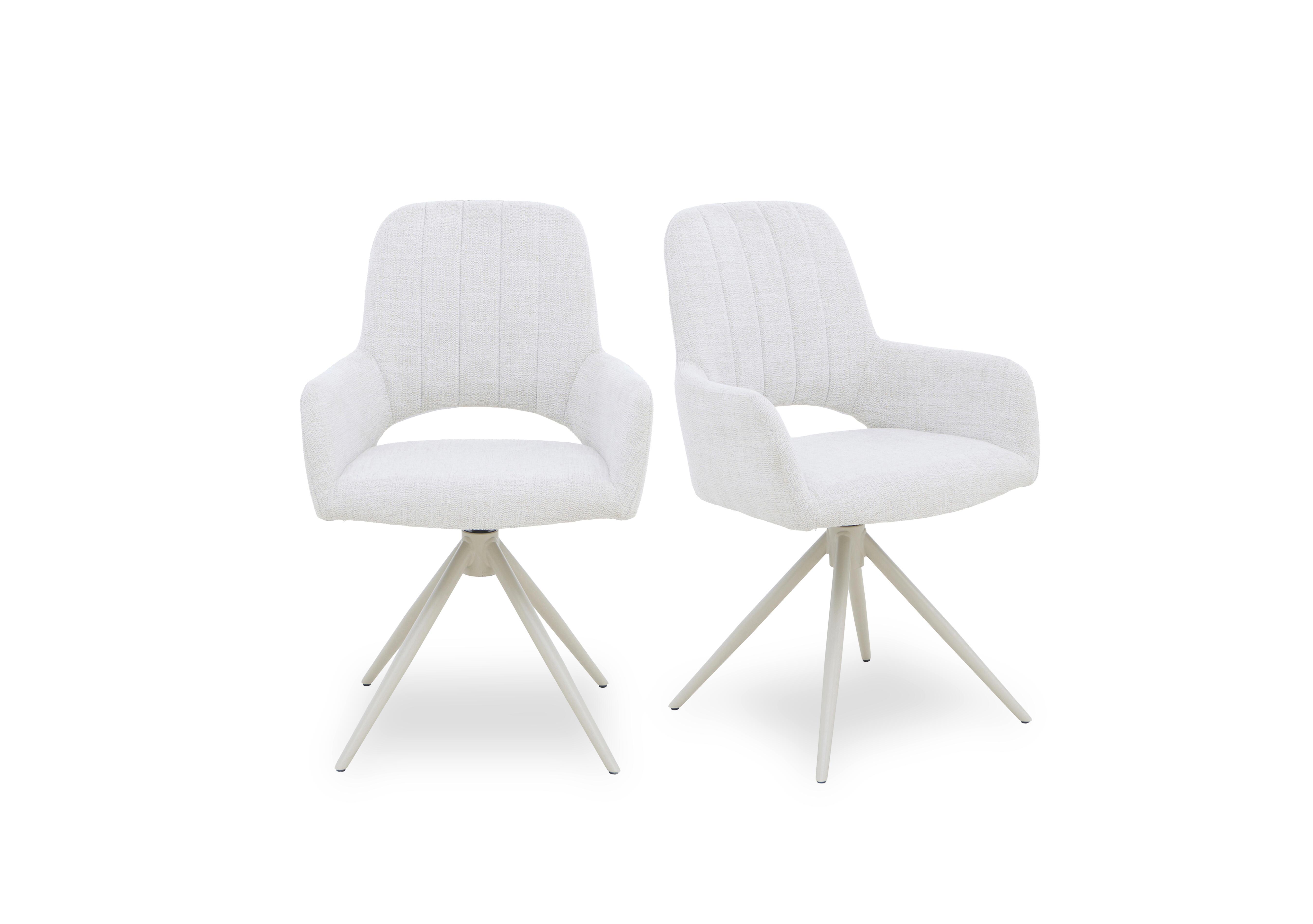 Pebble Pair of Swivel Dining Arm Chairs in  on Furniture Village