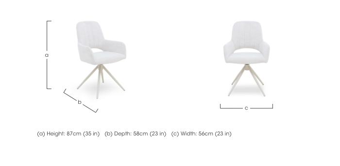 Pebble Pair of Swivel Dining Arm Chairs in  on Furniture Village
