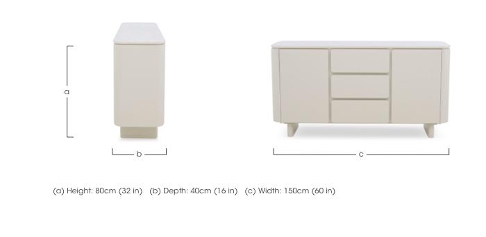 Pebble 2 Door 3 Drawer Sideboard in  on Furniture Village