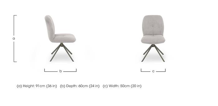 Perla Fabric Swivel Dining Chair in  on Furniture Village