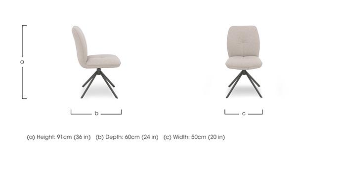 Perla Set of 6 Faux Leather Swivel Dining Chairs in  on Furniture Village