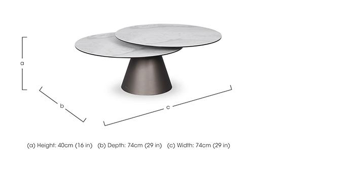 Perla Matt Swivel Coffee Table in  on Furniture Village