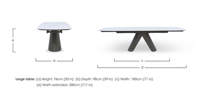 Perla Large Matt Extending Dining Table in  on Furniture Village