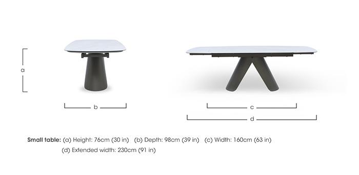 Perla Small Matt Extending Dining Table in  on Furniture Village