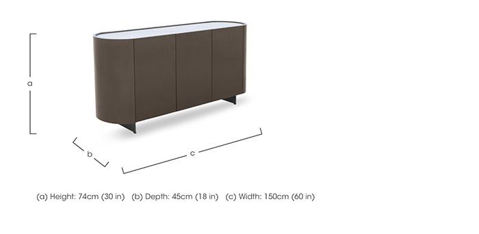 Perla Matt 3 Door Sideboard in  on Furniture Village