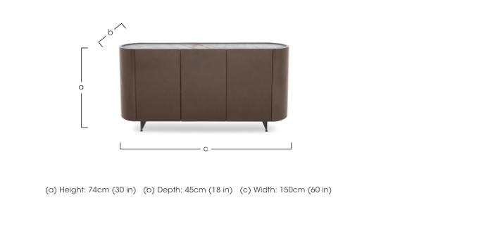 Perla Gloss 3 Door Sideboard in  on Furniture Village