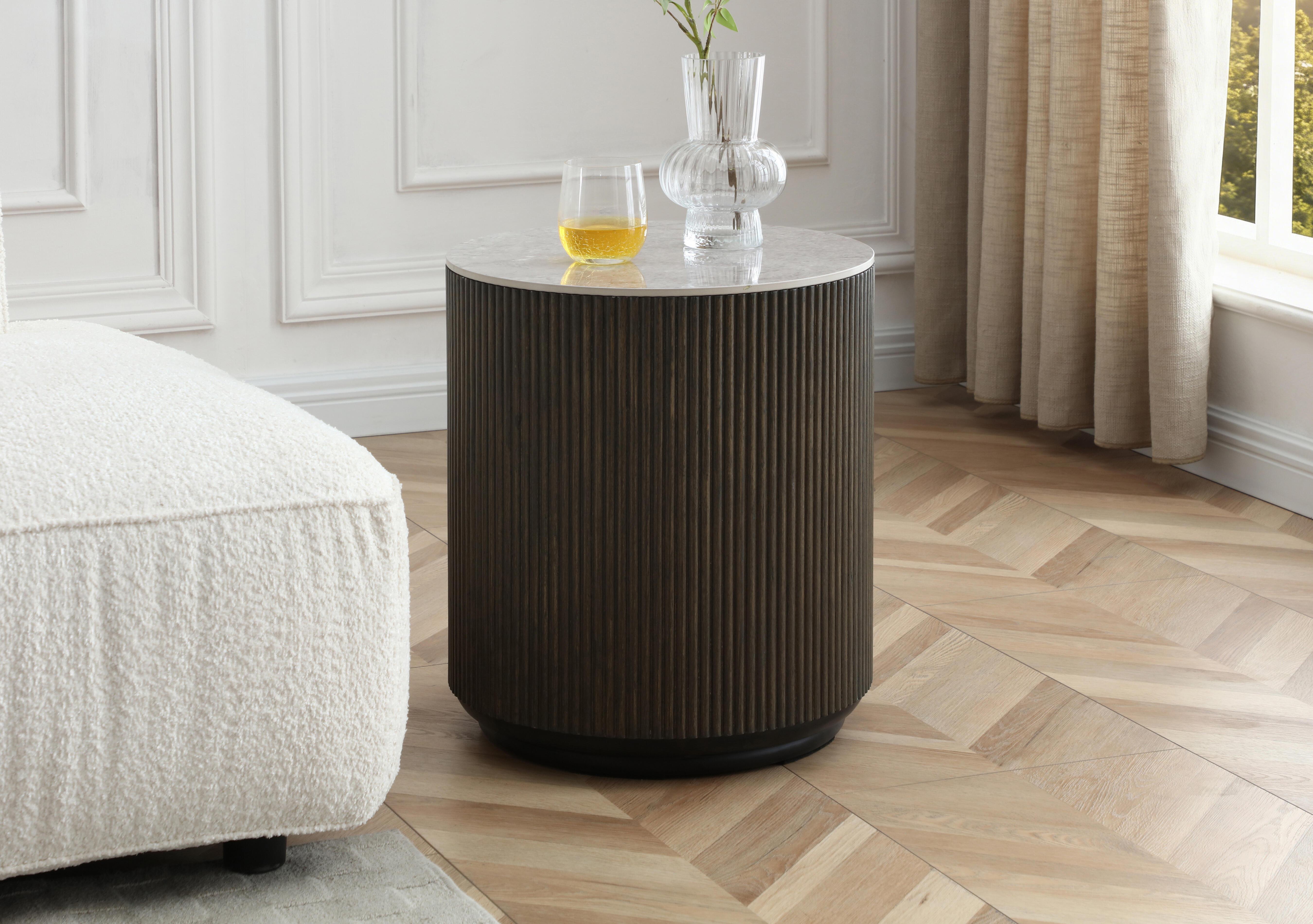 Petra Round Lamp Table in  on Furniture Village