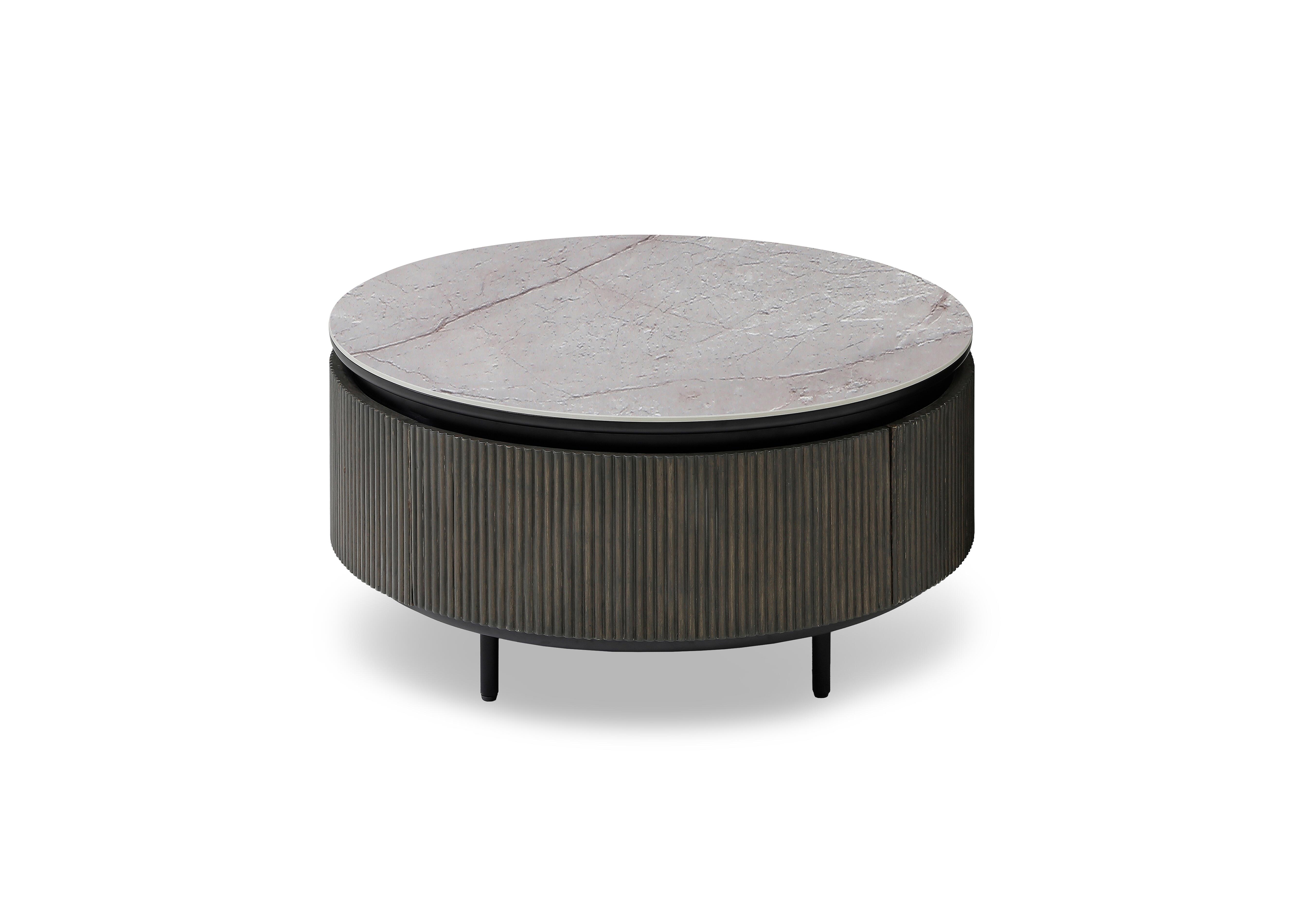 Petra Round Storage Coffee Table in  on Furniture Village