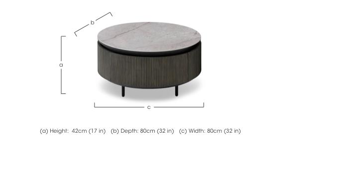 Petra Round Storage Coffee Table in  on Furniture Village