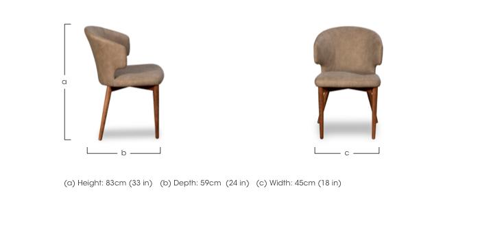 Pien Pair of Faux Leather Dining Chairs with Wooden Legs in  on Furniture Village