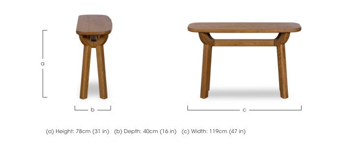 Pien D Shaped Oak Console Table in  on Furniture Village