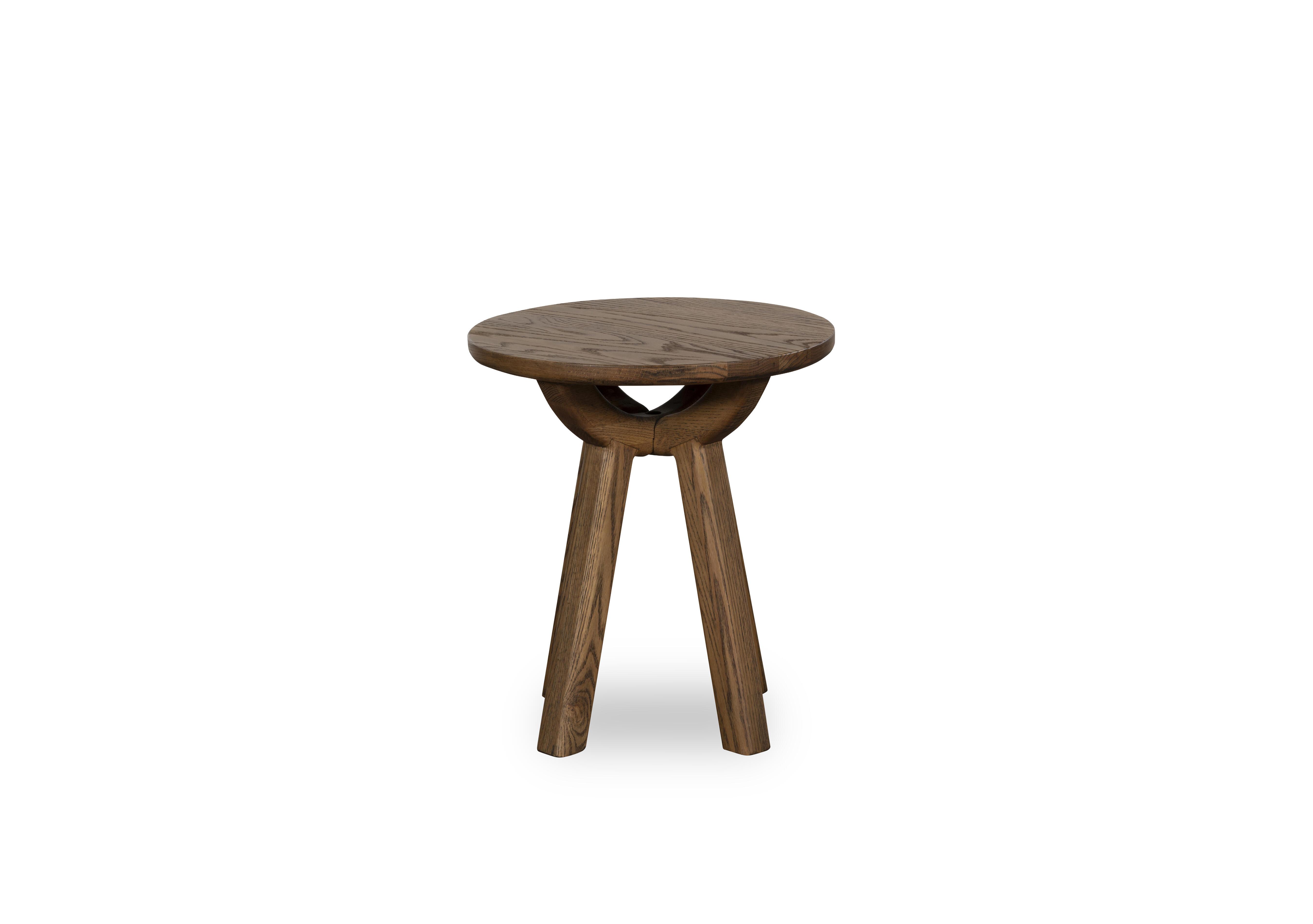 Pien Round Oak Lamp Table in  on Furniture Village