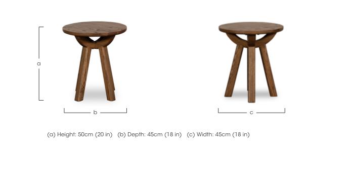 Pien Round Oak Lamp Table in  on Furniture Village