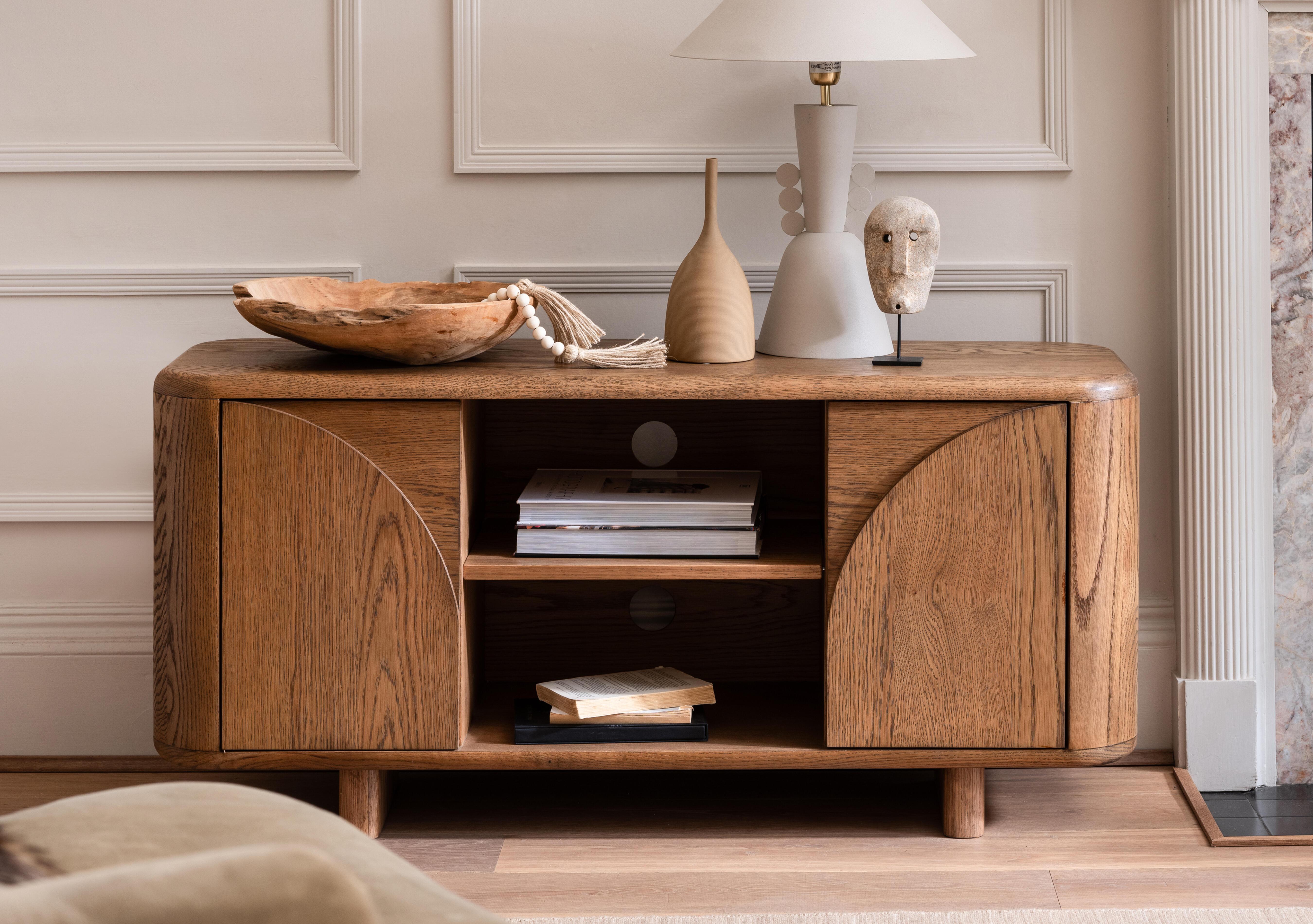 Pien Oak TV Cabinet in  on Furniture Village