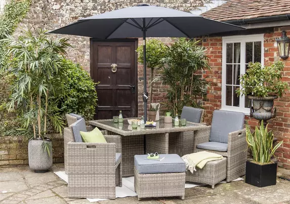 Primrose Rattan 8 Seater Cube Set Furniture Village