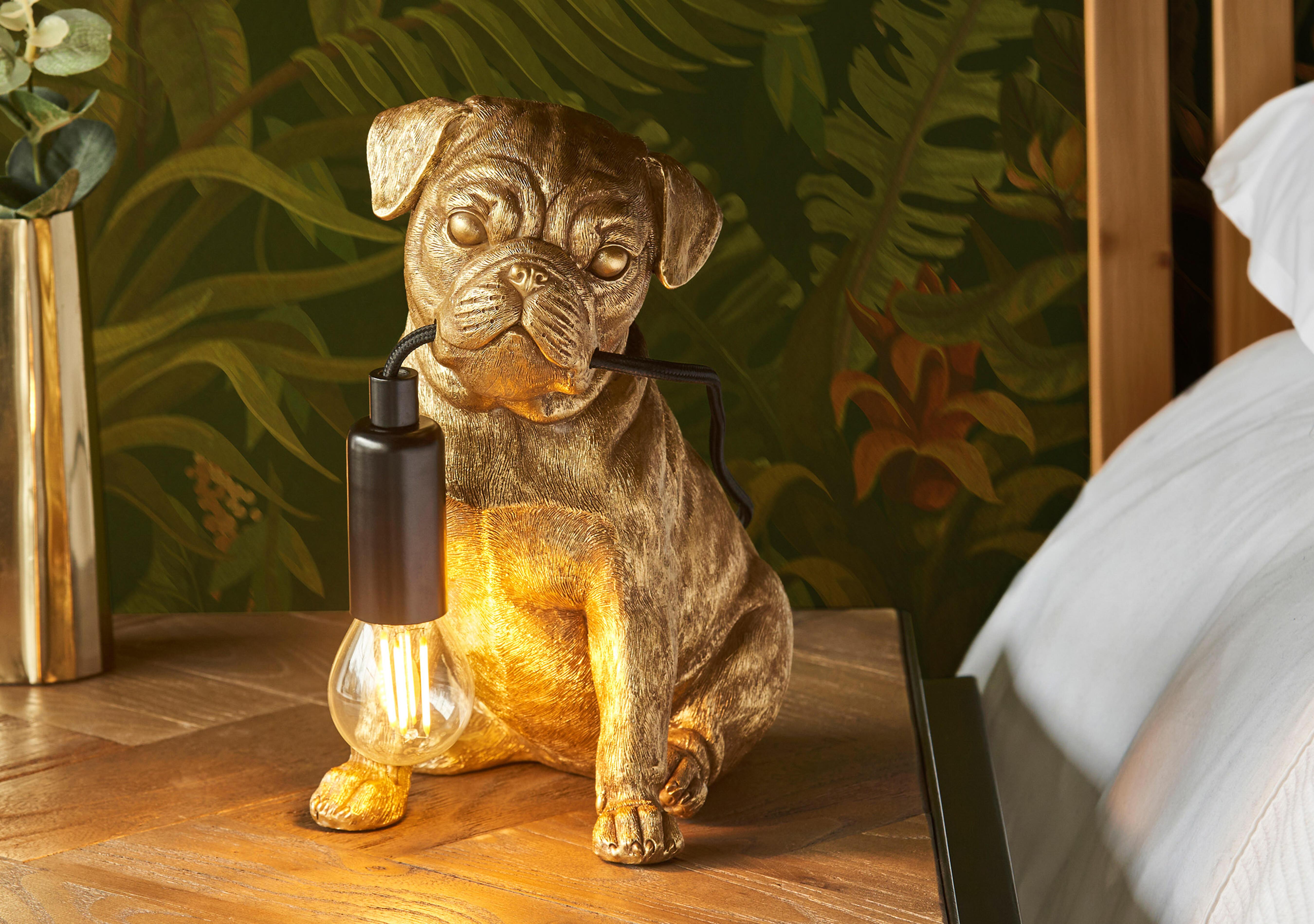Pug Puppy Table Lamp in  on Furniture Village