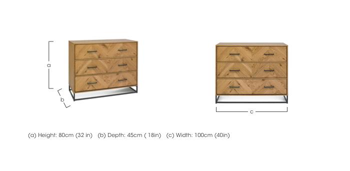 Raya 3 Drawer Chest in  on Furniture Village