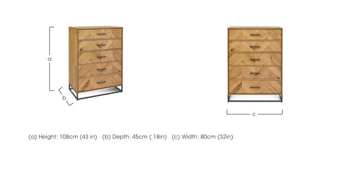 Raya 5 Drawer Tall Chest in  on Furniture Village