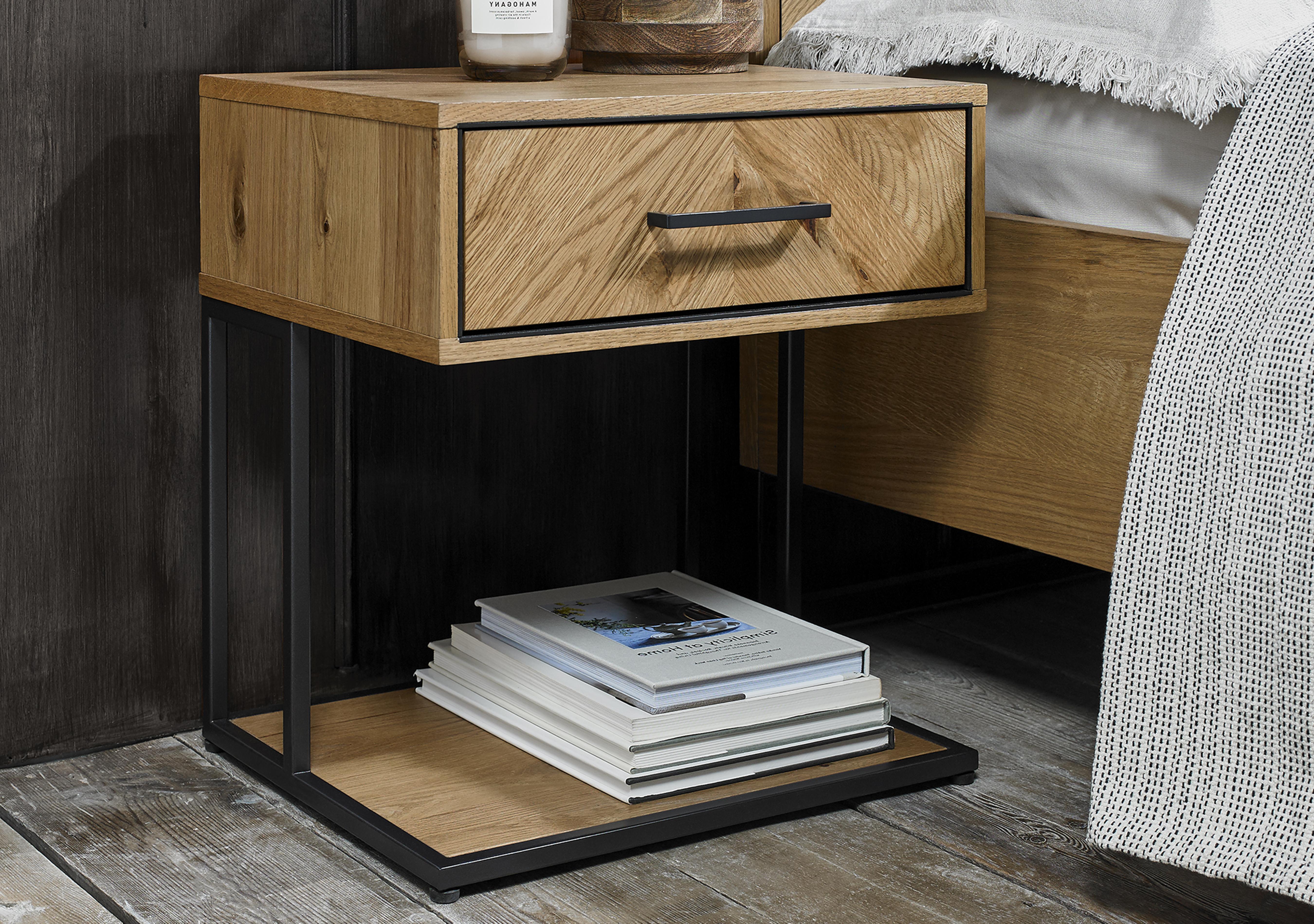Raya 1 Drawer Bedside Cabinet in  on Furniture Village