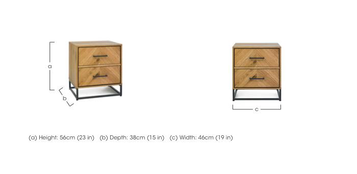 Raya 2 Drawer Bedside Cabinet in  on Furniture Village