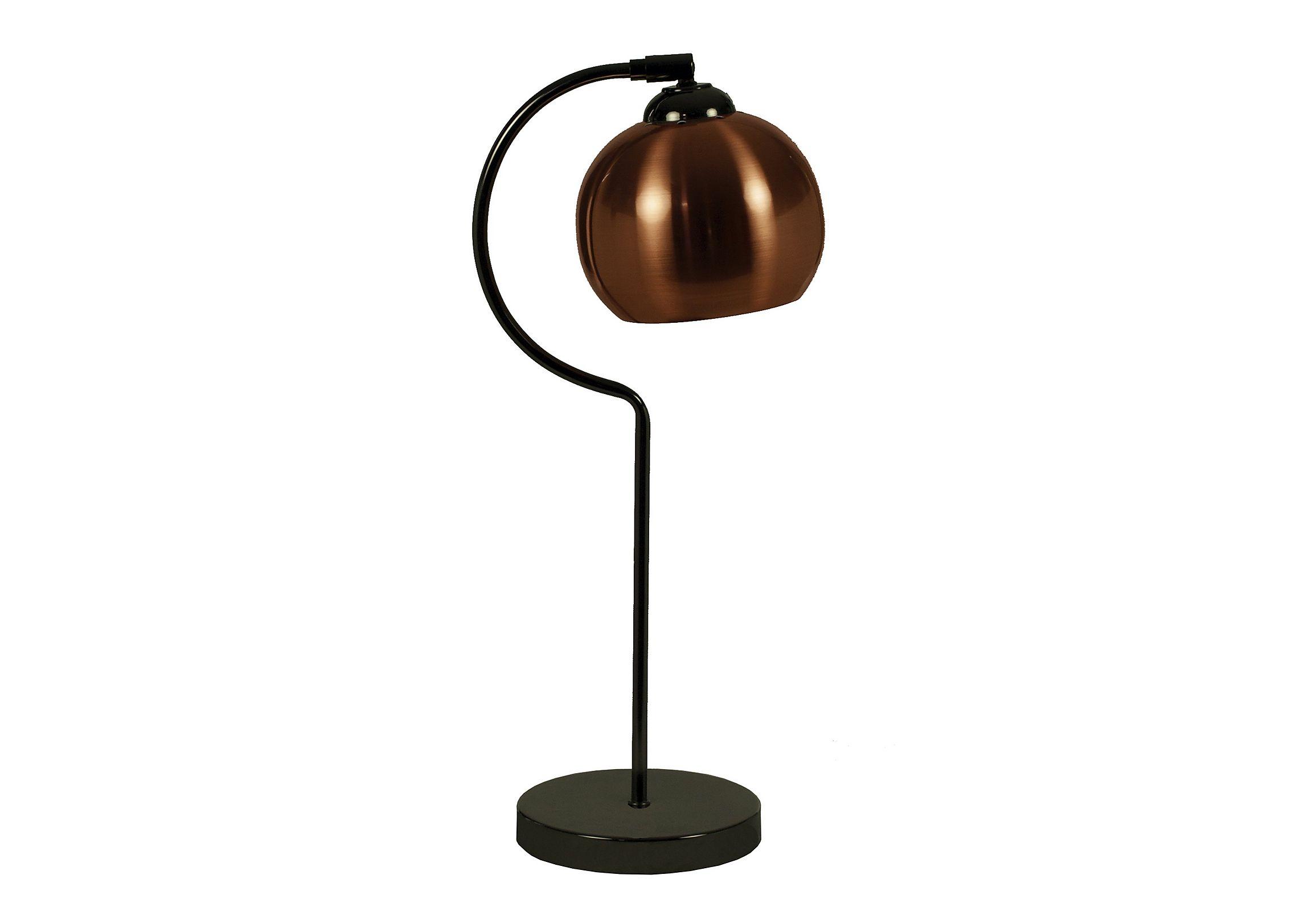 Copper Retro Ball Table Lamp in  on Furniture Village
