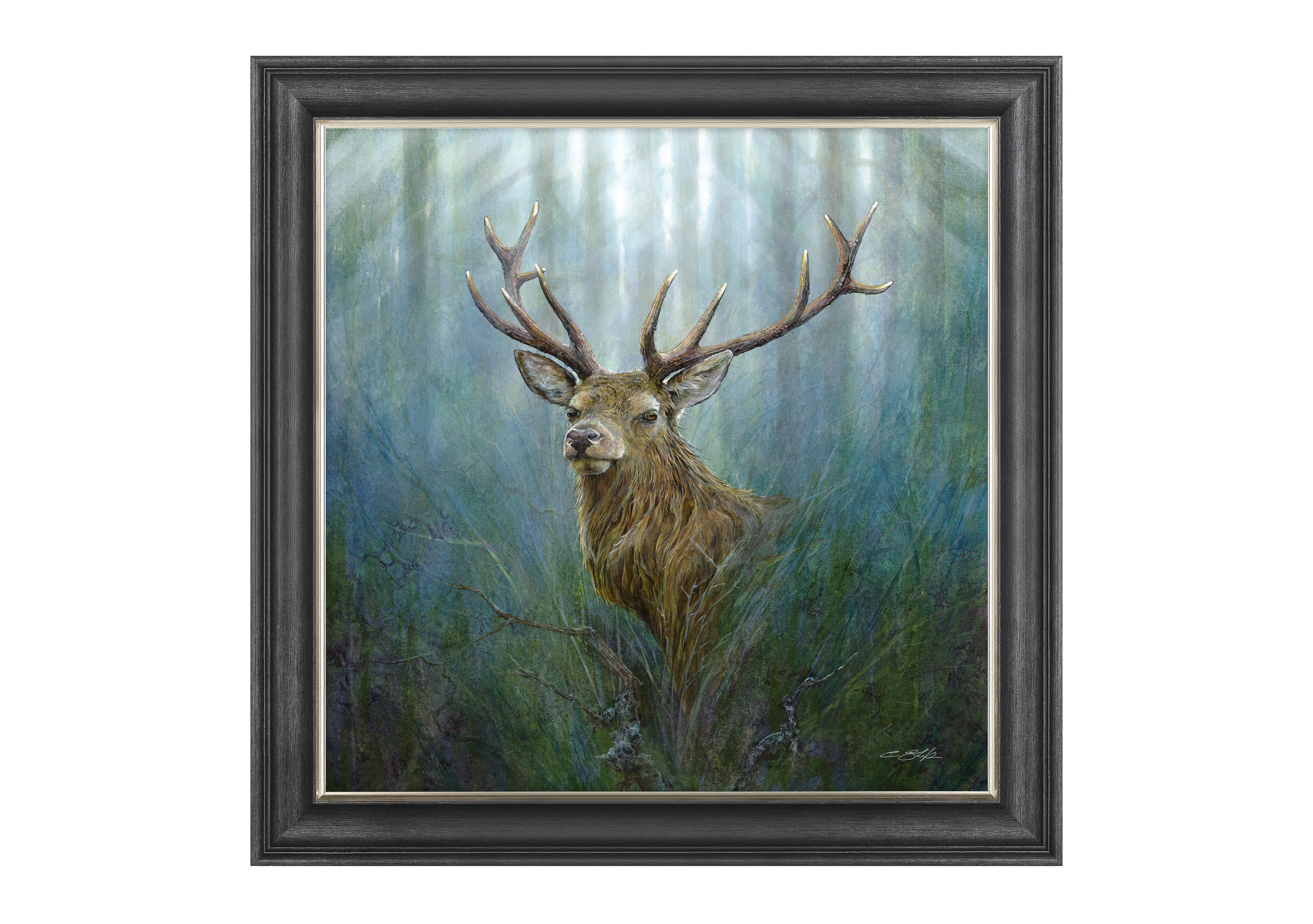Red Deer Stag Framed Art in  on Furniture Village
